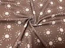Load image into Gallery viewer, Brittany Frost Designs Neutral Sun Bullet Print #739 Ribbed Scuba Double Knit Stretch Poly Spandex Apparel Craft Fabric 58&quot;-60&quot; Wide BTY