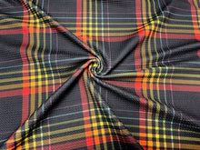 Load image into Gallery viewer, Rainbow Plaid Bullet Print #750 Ribbed Scuba Techno Double Knit 2-Way Stretch Poly Spandex Apparel Craft Fabric 58&quot;-60&quot; Wide BTY