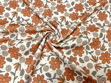 Load image into Gallery viewer, Brittany Frost Designs Fall Floral Bullet Print #754 Ribbed Scuba Double Knit Stretch Poly Spandex Apparel Craft Fabric 58"-60" Wide BTY