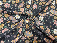 Load image into Gallery viewer, Spooky Butterfly Spider Bullet Print #761 Ribbed Scuba Techno Double Knit 2-Way Stretch Poly Spandex Apparel Craft Fabric 58&quot;-60&quot; Wide BTY