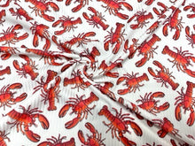 Load image into Gallery viewer, Crawfish DBP 4x2 Rib Knit Print #263 Double Brushed Poly Spandex Stretch 190GSM Apparel Fabric 58&quot;-60&quot; Wide By The Yard
