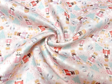Load image into Gallery viewer, Brittany Frost Designs Pink Nutcracker Scuba Techno Print #87 Knit Stretch Fabric Poly Spandex Apparel Craft Fabric 58"-60" Wide By The Yard