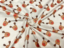 Load image into Gallery viewer, Brittany Frost Designs Reindeer DBP Print #789 Double Brushed Polyester Spandex Apparel Stretch Fabric 190 GSM 58&quot;-60&quot; Wide By The Yard