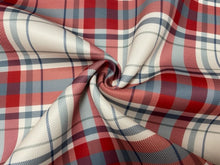 Load image into Gallery viewer, Fall Plaid Super Scuba Techno Print #124 Double Knit Stretch Fabric Poly Spandex Apparel Craft Fabric 58&quot;-60&quot; Wide By The Yard
