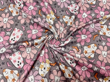 Load image into Gallery viewer, Brittany Frost Designs Floral Ghost DBP Print #823 Double Brushed Polyester Spandex Apparel Stretch Fabric 190 GSM 58&quot;-60&quot; Wide By The Yard