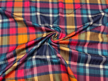Load image into Gallery viewer, 8x3 Rib Holiday Multi-Color Plaid DBP Knit Print #334 Double Brushed Poly Spandex Stretch 190GSM Apparel Fabric 58&quot;-60&quot; Wide By The Yard