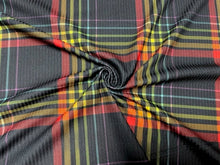 Load image into Gallery viewer, Rainbow Plaid DBP 4x2 Rib Knit Print #217 Double Brushed Poly Spandex Stretch 190GSM Apparel Fabric 58&quot;-60&quot; Wide By The Yard