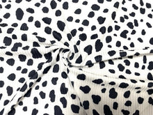 Load image into Gallery viewer, Dalmatian Dog Animal Spot DBP 4x2 Rib Knit Print #256 Double Brushed Poly Spandex Stretch 190GSM Apparel Fabric 58&quot;-60&quot; Wide By The Yard