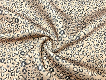 Load image into Gallery viewer, Brittany Frost Designs Leopard Spot Super Scuba Techno Print #154 Double Knit Stretch Fabric Poly Spandex Fabric 58&quot;-60&quot; Wide By The Yard