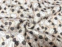 Load image into Gallery viewer, Brittany Frost Designs Fall Ghosts Super Scuba Techno Print #165 Double Knit Stretch Fabric Poly Spandex Fabric 58&quot;-60&quot; Wide By The Yard