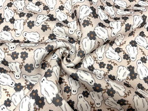 Brittany Frost Designs Fall Ghosts Super Scuba Techno Print #165 Double Knit Stretch Fabric Poly Spandex Fabric 58"-60" Wide By The Yard