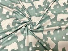 Load image into Gallery viewer, Brittany Frost Designs Polar Bear DBP Print #881 Double Brushed Polyester Spandex Apparel Stretch Fabric 190 GSM 58&quot;-60&quot; Wide By The Yard