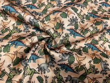 Load image into Gallery viewer, Brittany Frost Designs Dinosaurs Super Scuba Techno Print #161 Double Knit Stretch Fabric Poly Spandex Fabric 58&quot;-60&quot; Wide By The Yard
