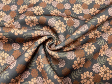 Load image into Gallery viewer, Brittany Frost Designs Fall Floral Super Scuba Techno Print #173 Double Knit Stretch Fabric Poly Spandex Fabric 58&quot;-60&quot; Wide By The Yard