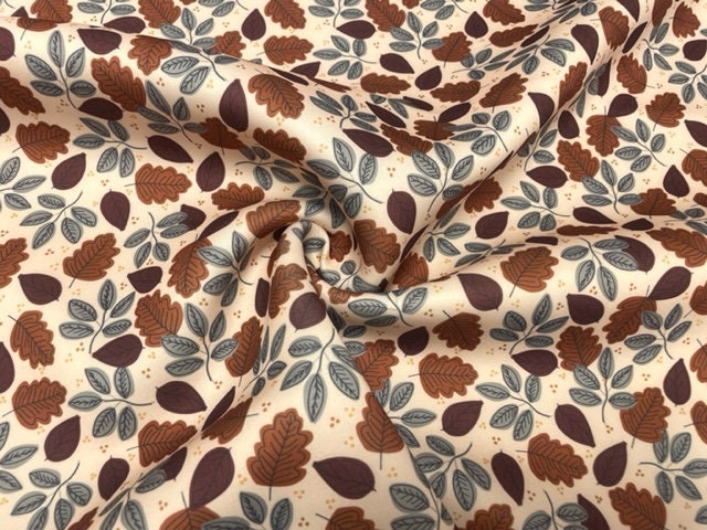 Brittany Frost Designs Fall Floral Super Scuba Techno Print #182 Double Knit Stretch Fabric Poly Spandex Fabric 58"-60" Wide By The Yard