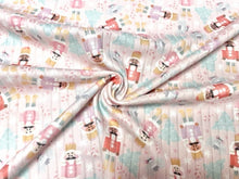 Load image into Gallery viewer, 8x3 Rib Brittany Frost Designs Nutcracker DBP Knit Print #460 Brushed Poly Spandex Stretch 190GSM Apparel Fabric 58"-60" Wide By The Yard