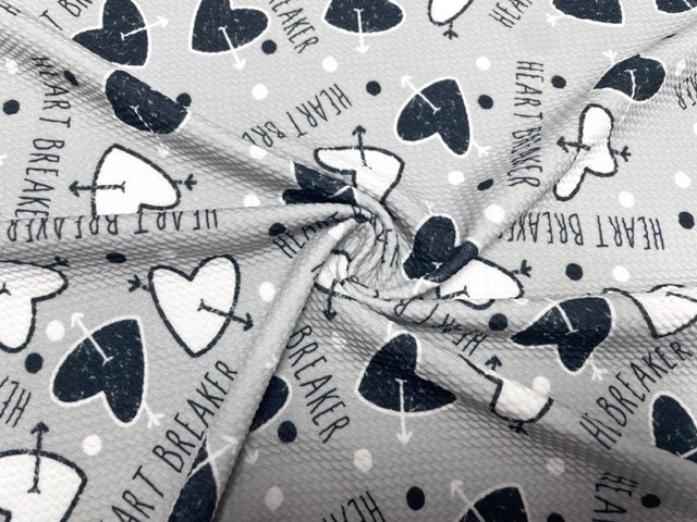 Brittany Frost Designs Heartbreaker Bullet Print #826 Ribbed Scuba Double Knit Stretch Poly Spandex Apparel Craft Fabric 58"-60" Wide BTY