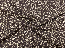 Load image into Gallery viewer, 4x2 Leopard Spot Animal DBP Rib Knit Print #498 Double Brushed Poly Spandex Stretch 190GSM Apparel Fabric 58&quot;-60&quot; Wide By The Yard