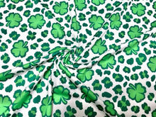 Load image into Gallery viewer, Leopard Spot Clover DBP Print #936 Double Brushed Polyester Spandex Apparel Stretch Fabric 190 GSM 58&quot;-60&quot; Wide By The Yard
