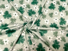 Load image into Gallery viewer, Leopard Spot Clover DBP Print #936 Double Brushed Polyester Spandex Apparel Stretch Fabric 190 GSM 58&quot;-60&quot; Wide By The Yard