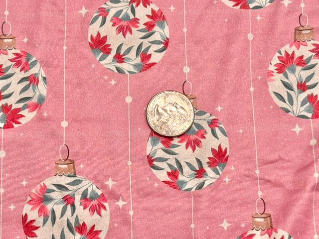 Christmas Ornament DBP Print #2086 Double Brushed Polyester Spandex Apparel Stretch Fabric 190 GSM 58"-60" Wide By The Yard