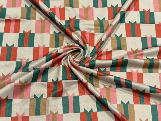 Presents DBP Print #2089 Double Brushed Polyester Spandex Apparel Stretch Fabric 190 GSM 58"-60" Wide By The Yard