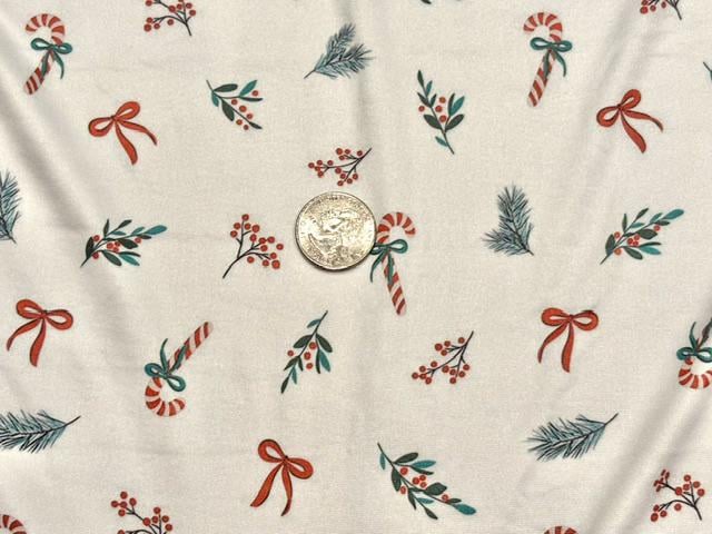 Christmas DBP Print #2093 Double Brushed Polyester Spandex Apparel Stretch Fabric 190 GSM 58"-60" Wide By The Yard
