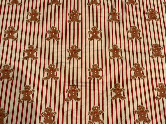 Gingerbread Man Super Scuba Techno Print #2083 Double Knit Stretch Fabric Poly Spandex Fabric 58"-60" Wide By The Yard