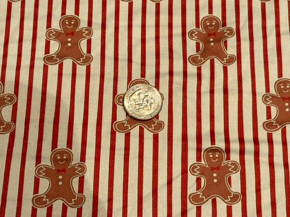 Gingerbread Man Super Scuba Techno Print #2083 Double Knit Stretch Fabric Poly Spandex Fabric 58"-60" Wide By The Yard