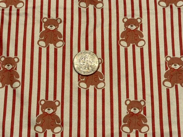 Teddy Bear DBP Print #2096 Double Brushed Polyester Spandex Apparel Stretch Fabric 190 GSM 58"-60" Wide By The Yard