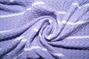 Lavender Waffle Sweater Knit #48 Yarn Dyed Poly Rayon Spandex 210 GSM Fabric Medium Weight 58"-60" Wide By The Yard