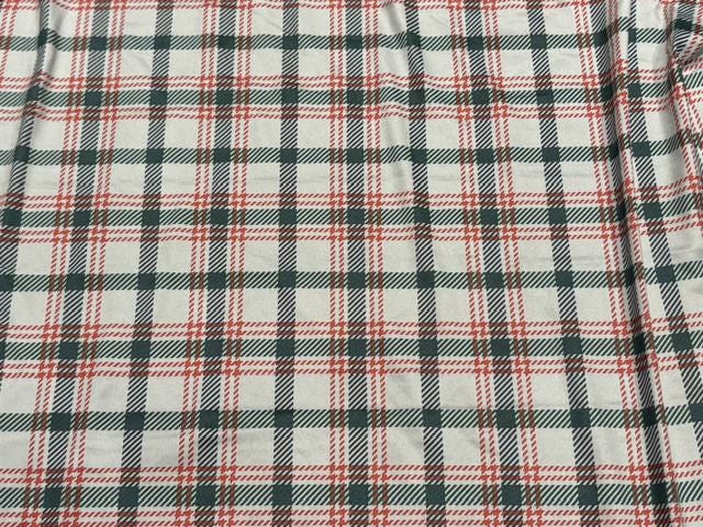 Holiday Plaid DBP Print #2097 Double Brushed Polyester Spandex Apparel Stretch Fabric 190 GSM 58"-60" Wide By The Yard