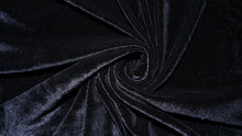 Load image into Gallery viewer, Black #56 Stretch Velvet Polyester Spandex 250 GSM Luxury Apparel Fabric 55&quot;-56&quot; Wide By The Yard