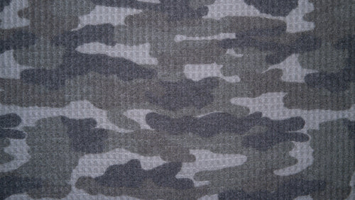 Camouflage Brushed Waffle Knit Print #12 Poly Rayon Spandex 200 GSM Medium Weight 58