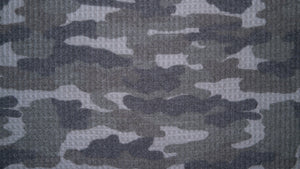 Camouflage Brushed Waffle Knit Print #12 Poly Rayon Spandex 200 GSM Medium Weight 58"-60" Wide By The Yard