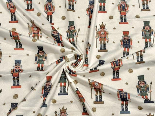 Nutcracker DBP Print #2070 Double Brushed Polyester Spandex Apparel Stretch Fabric 190 GSM 58"-60" Wide By The Yard