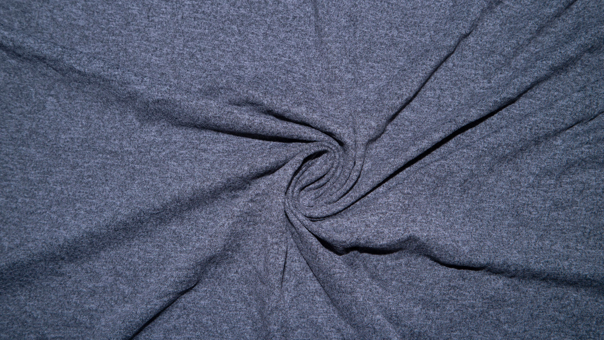 2 Tone Charcoal #45 Double Brushed Polyester Spandex Apparel Stretch Fabric 190 GSM 58"-60" Wide By The Yard