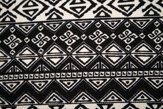 Ethnic Bullet Print #16 Ribbed Scuba Techno Double Knit 2-Way Stretch Polyester Spandex Apparel Craft Fabric 58"-60" Wide BTY