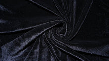 Load image into Gallery viewer, Black #56 Stretch Velvet Polyester Spandex 250 GSM Luxury Apparel Fabric 55&quot;-56&quot; Wide By The Yard