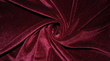 Load image into Gallery viewer, Maroon #58 Stretch Velvet Polyester Spandex 250 GSM Luxury Apparel Fabric 55&quot;-56&quot; Wide By The Yard
