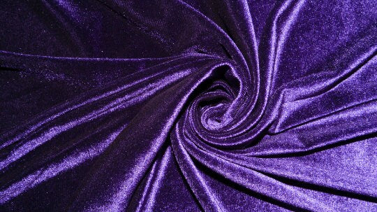 Purple #62 Stretch Velvet Polyester Spandex 250 GSM Luxury Apparel Fabric 55"-56" Wide By The Yard