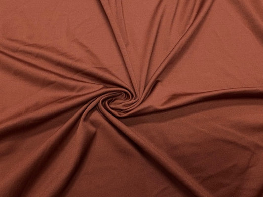 Chestnut #2 Yoga 210GSM Spandex Activewear 4 Way Stretch Polyester Spandex Solid Apparel Cosplay Craft Fabric 58"-60" Wide By The Yard