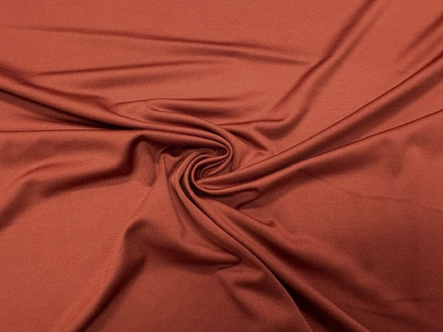 Burnt Orange #3 Yoga 210GSM Spandex Activewear 4 Way Stretch Polyester Spandex Solid Apparel Cosplay Craft Fabric 58"-60" Wide By The Yard