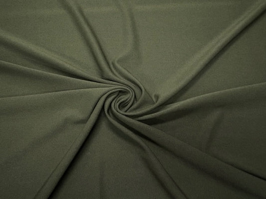 Olive #9 Yoga 210GSM Spandex Activewear 4 Way Stretch Polyester Spandex Solid Apparel Cosplay Craft Fabric 58"-60" Wide By The Yard