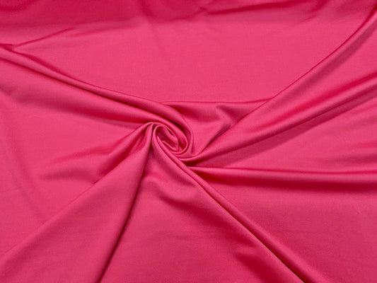 Hot Pink #15 Yoga 210GSM Spandex Activewear 4 Way Stretch Polyester Spandex Solid Apparel Cosplay Craft Fabric 58"-60" Wide By The Yard