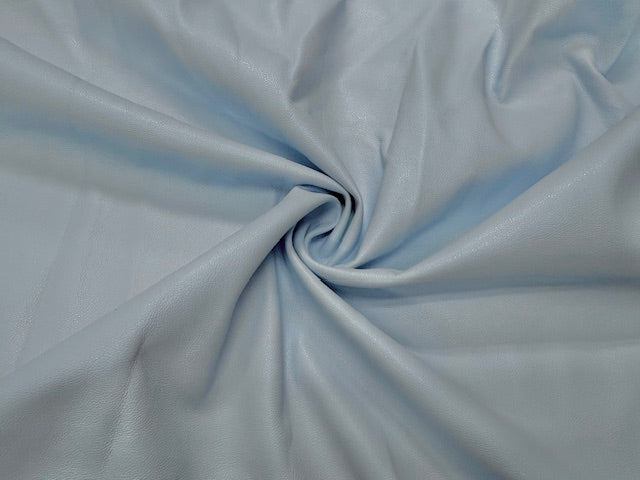 Light Blue Matte Pleather #20 Faux Leather Stretch Vinyl PU Polyester Spandex 240 GSM Apparel Craft Fabric 58"-60" Wide By The Yard