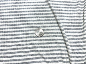 Stripe 4x2 Rib Knit Print #535 Heather Gray White Polyester Spandex Stretch 190GSM Apparel Fabric 58"-60" Wide By The Yard