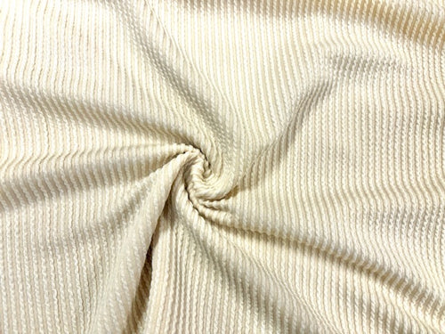 Urban Rib Knit Stone #1 Brushed Polyester Rayon Spandex Stretch 250GSM Apparel Fabric 58