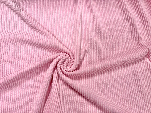 Urban Rib Knit Baby Pink #4 Brushed Polyester Rayon Spandex Stretch 250GSM Apparel Fabric 58