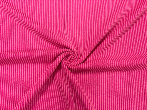 Urban Rib Knit Bubblegum Pink #5 Brushed Polyester Rayon Spandex Stretch 250GSM Apparel Fabric 58